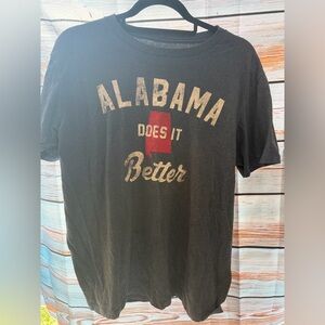 True Craft Black Alabama Does It Better Graphic Tee with Red Accent